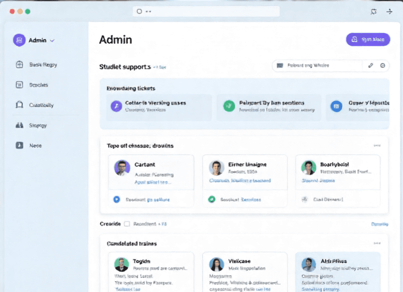 Admin interface and access control screenshot